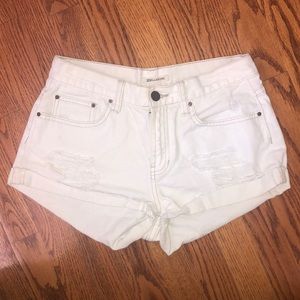 Billabong White Denim Shorts